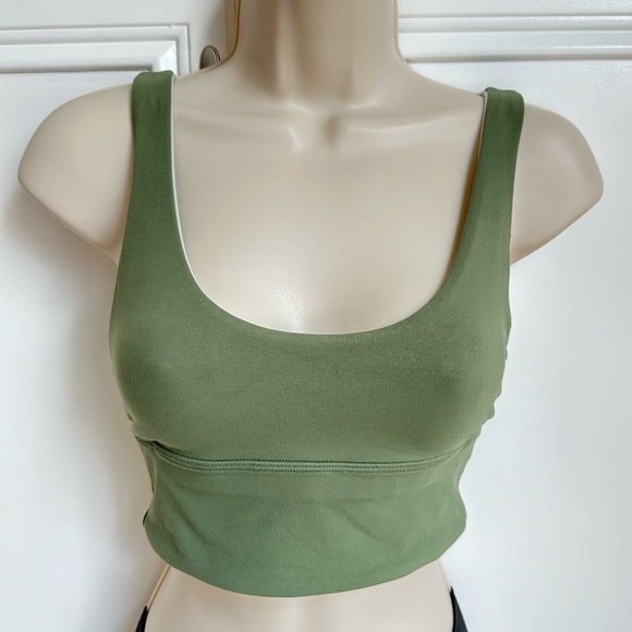 Lululemon Align Reversible Sports Bra. Size 4. Color Green Twill and Light Sage - Picture 1 of 9